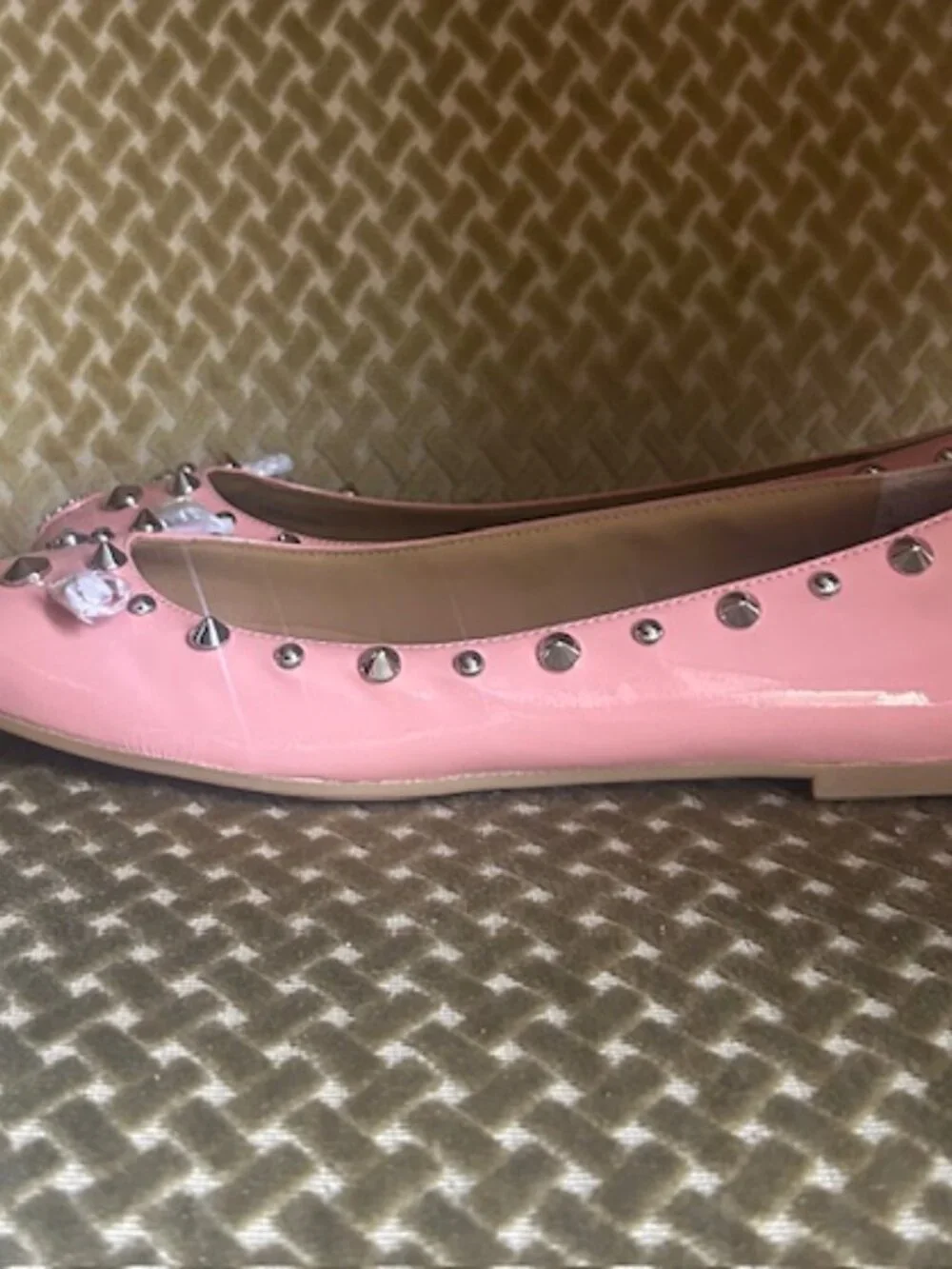 Marc by Marc Jacobs Piggy Pink Patent Leather Studded Ballet Flats NWB - Picture 4 of 16